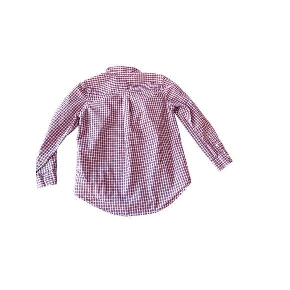 Ralph Lauren Boys Red & Blue Plaid Long Sleeve Button-Down Shirt Size 7 Cotton - Picture 5 of 5